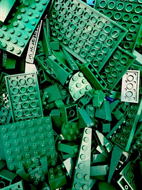 Dark Green Lego Lot by Color 1/2 LB Pound 200 Pieces Sorted Bulk BUY MORE & SAVE