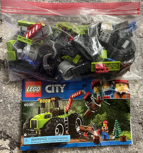 LEGO City Forest Tractor 60181 Great Vehicles Logging Truck Manual Bagged Used
