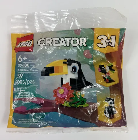 LEGO 30688 Creator Tropical Toucan 3 in 1 Bag 59 Pieces New