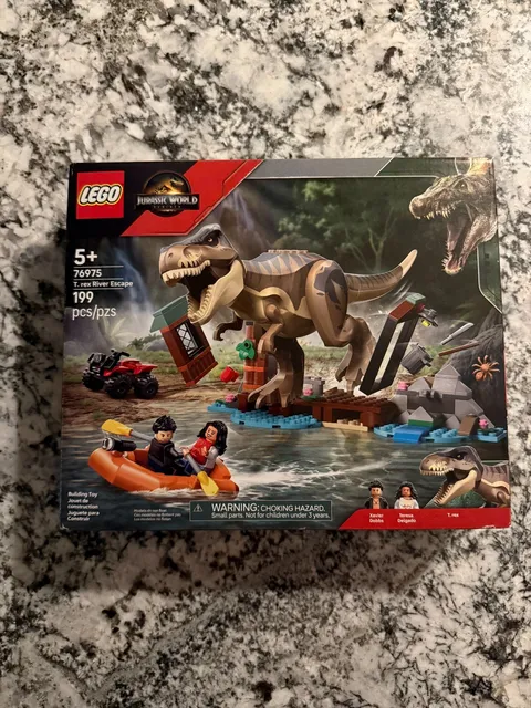 LEGO Set #76975 Jurassic World T-Rex River Escape Dinosaur Building Toy SEALED