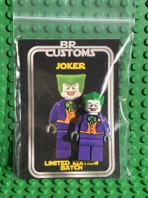 LEGO Batman 2006 UV PRINTED BR Customs Joker 