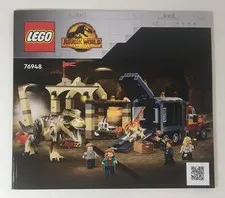 Lego 76948 T-Rex & Atrociraptor Dinosau Instruction Manual Book Only - No Bricks