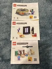 LEGO Minecraft Instruction Manuals 21251 21584 1-4 Lot
