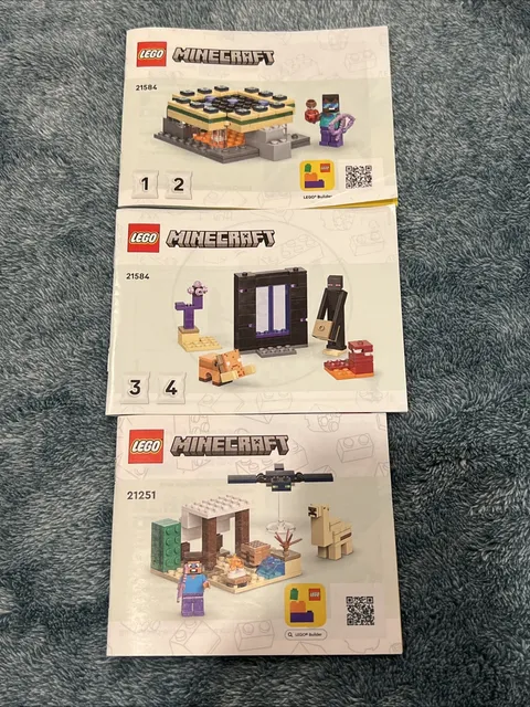 LEGO Minecraft Instruction Manuals 21251 21584 1-4 Lot