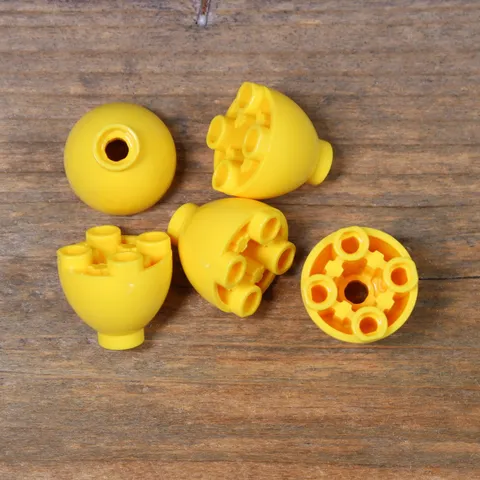 LEGO 24947 Yellow Brick, Round 2 x 2 Dome Bottom with Studs Qty 5