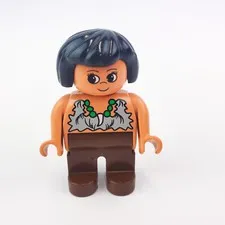 Vintage Lego Duplo Figure Cave Woman Caveman Girl  Replacement Part