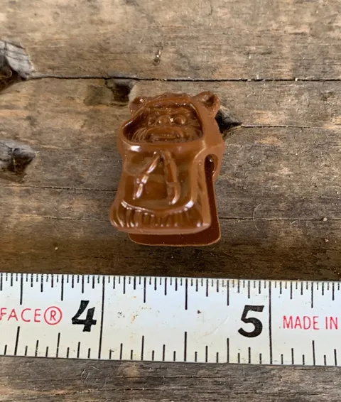 LEGO Star Wars Ewok warrior minifigure headgear piece in reddish-brown 41882