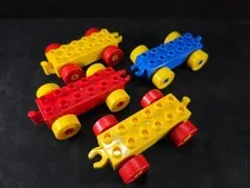 Set Of Four  2x6 Lego Duplo Train Cars