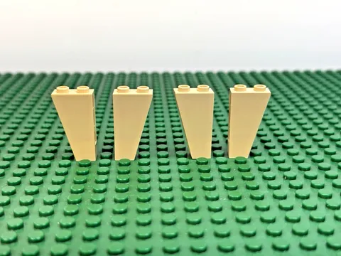 4x LEGO Tan Slope Inverted 75 2 x 1 x 3 Harry Potter Durmstrang Ship 4768 #2449