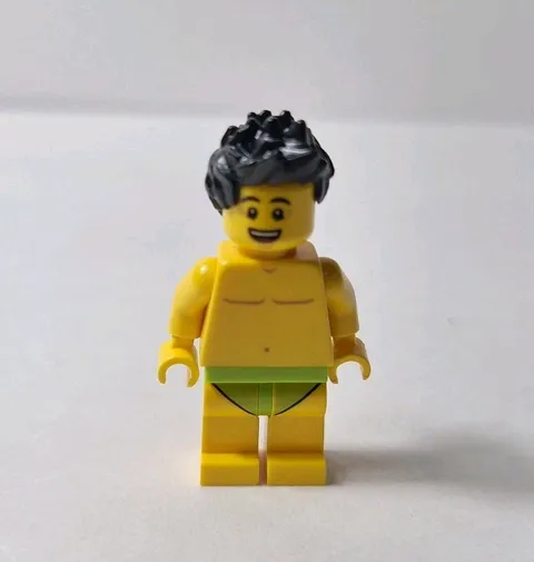 LEGO Sudsy Simon Tub Racer Minifigure Guy Bather Duckie Tattoo No Duck Bath Time