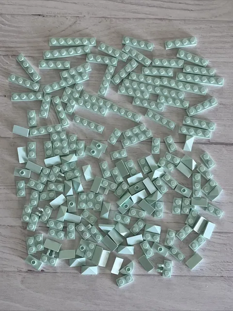 LEGO LIGHT AQUA LOT 160 PCS 1X6 1X4 1X2 PLATE SLOPE VARIETY BUILDING PIECES