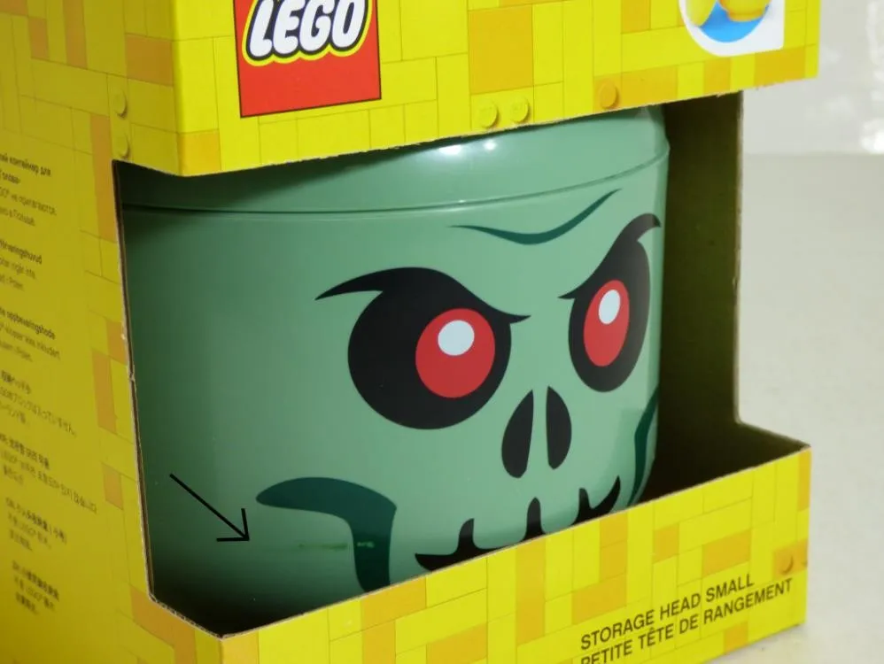 LEGO Storage Products: 40310813 Small Head Zombie NEW *Damaged*