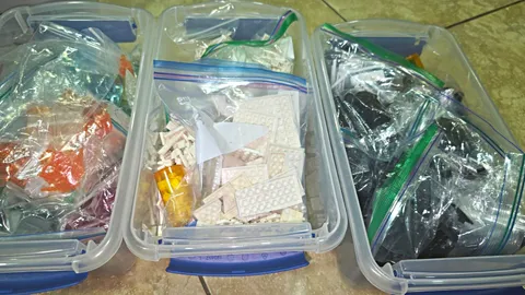 LEGO Bulk Lot Mixed Bricks Pieces & Parts w/ Baseplates Multicolor in Bag
