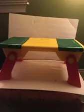 Vintage Lego Portable Activity Table Folding Legs Storage Bins 1994 - Nice