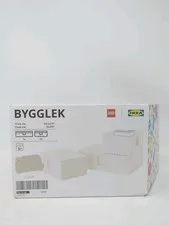 LEGO IKEA BYGGLEK Boxes W/ Lid  703.721.86 Set of 3 17x6cm (1) 13x6cm (2) New 