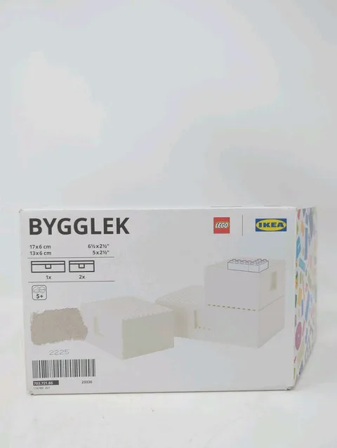 LEGO IKEA BYGGLEK Boxes W/ Lid  703.721.86 Set of 3 17x6cm (1) 13x6cm (2) New 