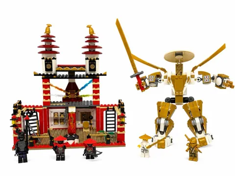 Lego Ninjago -Temple of Light Epic Battle Golden Mech Minifigures 70505 Complete