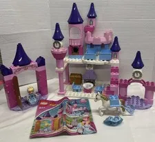 Lego Duplo 6154 - Cinderella's Castle  and Carriage parts Mostly complete