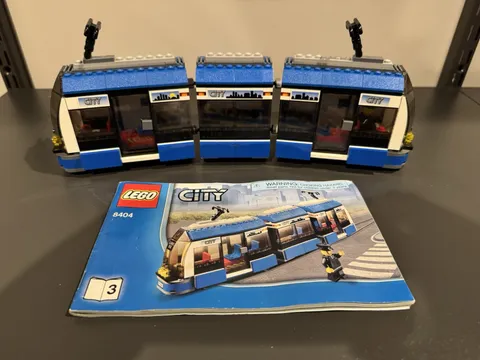 LEGO CITY Blue Tram *Only* From Set #8404 Includes One Mini Figure