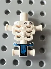 LEGO 93060pb01 Ninjago Skeleton Torso Rib Cage Blue Loincloth Replacement Part