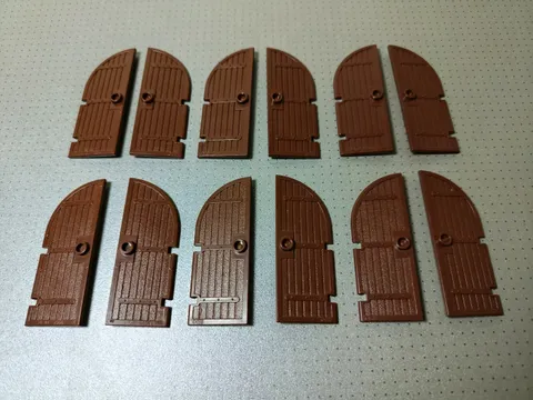 Vintage Lego Castle Pirate Brown Curved Doors 6 Pairs. Nice condition. Part 2554