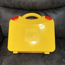 LEGO Yellow Hard Plastic Carrying Case Storage Box with 100+ Pieces Included