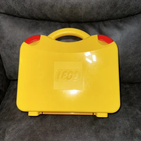 LEGO Yellow Hard Plastic Carrying Case Storage Box with 100+ Pieces Included