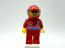 LEGO OCTAN Part oct030 - OCTAN Race Driver w/ Red helmet, gray visor, red suit