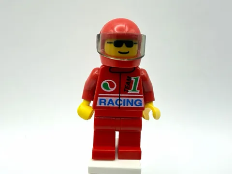 LEGO OCTAN Part oct030 - OCTAN Race Driver w/ Red helmet, gray visor, red suit