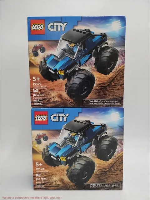 LOT OF 2!! LEGO City Blue Monster Truck Off-Road 60402 SEE DETAILS