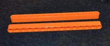 (2) #15 Orange Thick Oval Technic Beam w/ 11-holes Bricks - NEW Lego Parts ~