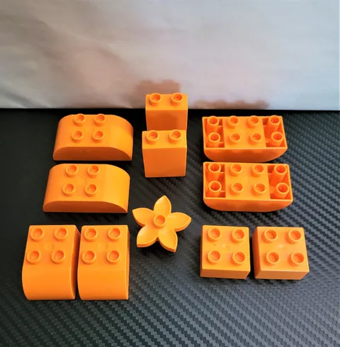 Lego Duplo Building Toys Bulk Orange Bricks Lot