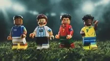 Lego World Cup Lionel Messi Cristiano Ronaldo Kylian Mbappe Vini Jr. Minifigures