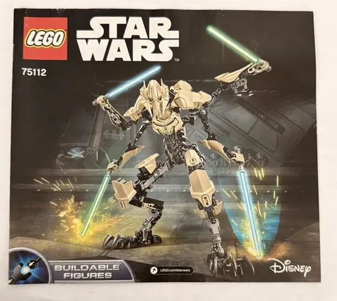 Star Wars Lego Set 75112 General Grievous Manual ONLY