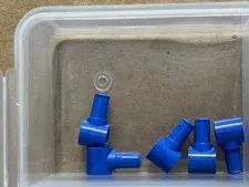 LEGO Parts - Blue Technic, Pin Friction Ridges and Pin Hole - No 15100 - QTY 5