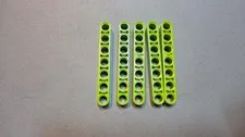 LEGO Technic 5x 32524 Liftarm / 1x7 Lifting Arm Lot - Lime [NEW]