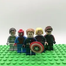 Lego Marvel Superhero Minifigures Lot Capt America Hawkeye Thor Spider-Man Hydra