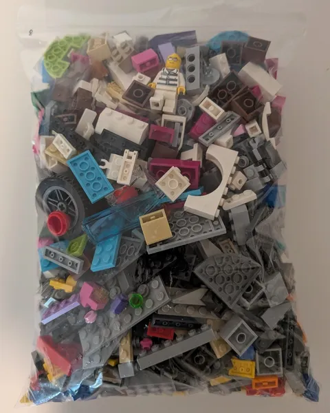 2 Lbs BULK LEGO Lot Random Parts, Bricks, Plates Ready for MOC & Minifigure