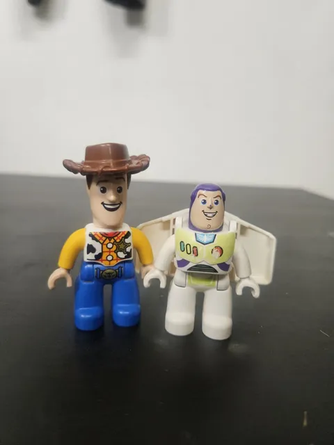 LEGO Duplo Disney Pixar Toy Story figures: Buzz Lightyear and Woody. LOT Of 2