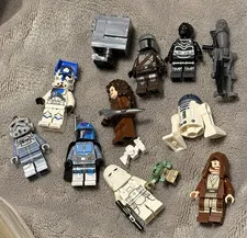 LEGO Star Wars MINIFIGURE LOT OBI-WAN, MANDO, GROGU, DROIDS, ETC
