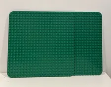 Lot of 2 LEGO Duplo Green Base Plates - 15"x15" (24x24 stud) Baseplates