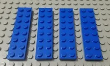 LEGO New Lot of 4 Blue 2x8 Creator Plate Pieces