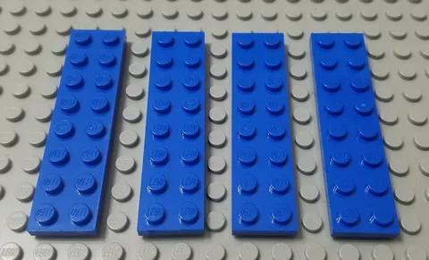 LEGO New Lot of 4 Blue 2x8 Creator Plate Pieces