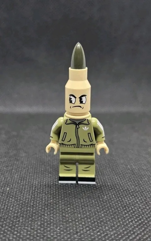 Citizen Brick Tracksuit Bullet Head Misprint Minifigure Brickworld 