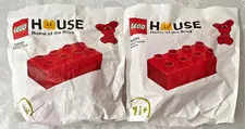 Lot of (2) Lego House 6 Duplo Red Bricks (12 Total) #40297 Denmark Exclusive New