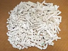 LEGO 600pcs Small White Bulk Lot Random Bricks Plates Finishing Detail Tiles
