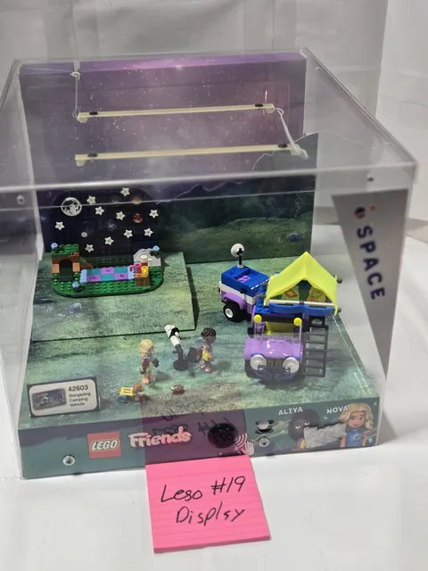 LEGO Friends 42603 Stargazing Camping Vehicle Space Lighted Store Display Case