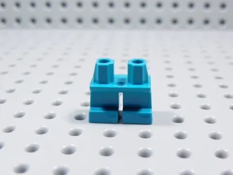 LEGO Bright Bluish Green Blank Plain Short Legs Pants Minifig BT