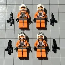 LEGO Star Wars Zev Senesca Rebel Pilot Minifigure Rebel Pilots Lot Of 4 D8 71