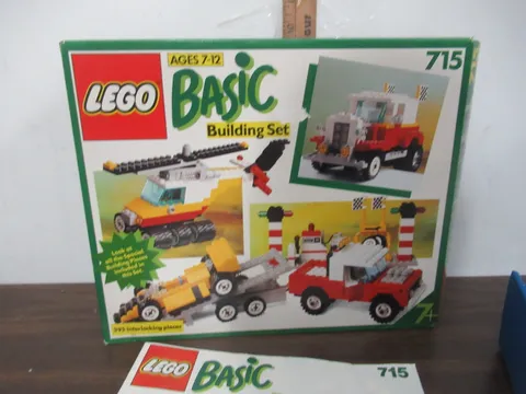 Lego Basic 715 in box with instructions NOT COMPLETE